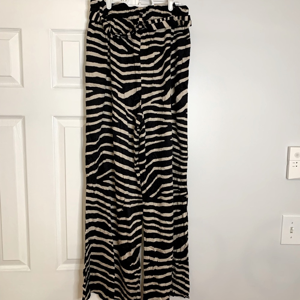 H&M Zebra Wide-Leg Pants - NWT